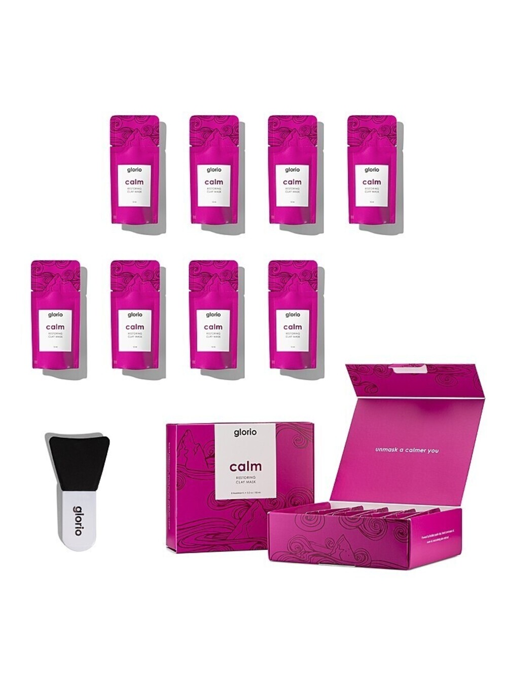Glorio Calm Aloe Clay Face Mask Set 8ct